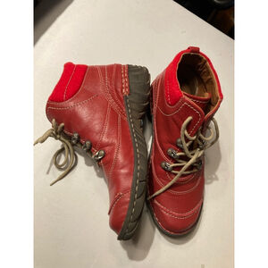 Women's Josef Seibel Boots, Red, Size 40